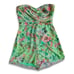 Jay Godfrey Strapless Romper Shorts Outfit sz 6 Floral Greenery Roses Flowers