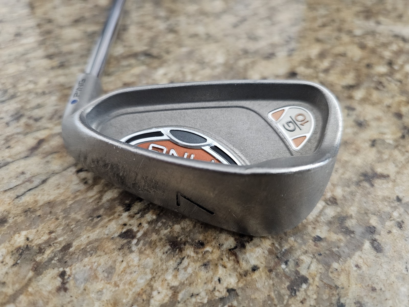 RH PING G10 Blue Dot 7 Iron with True Temper Dynamic Gold Stainless Steel Shaft