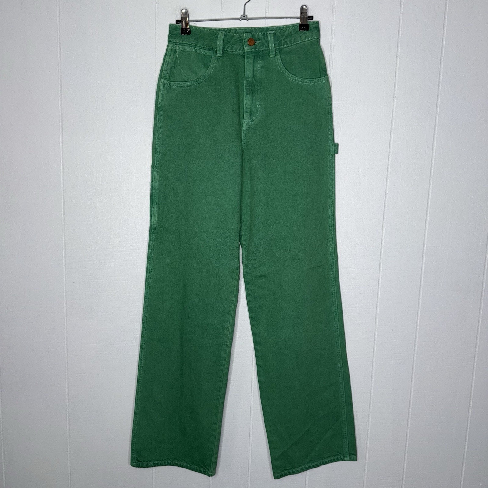 Wrangler Women’s Casey Jones Mom Carpenter Jeans High Rise Green Size 26x32