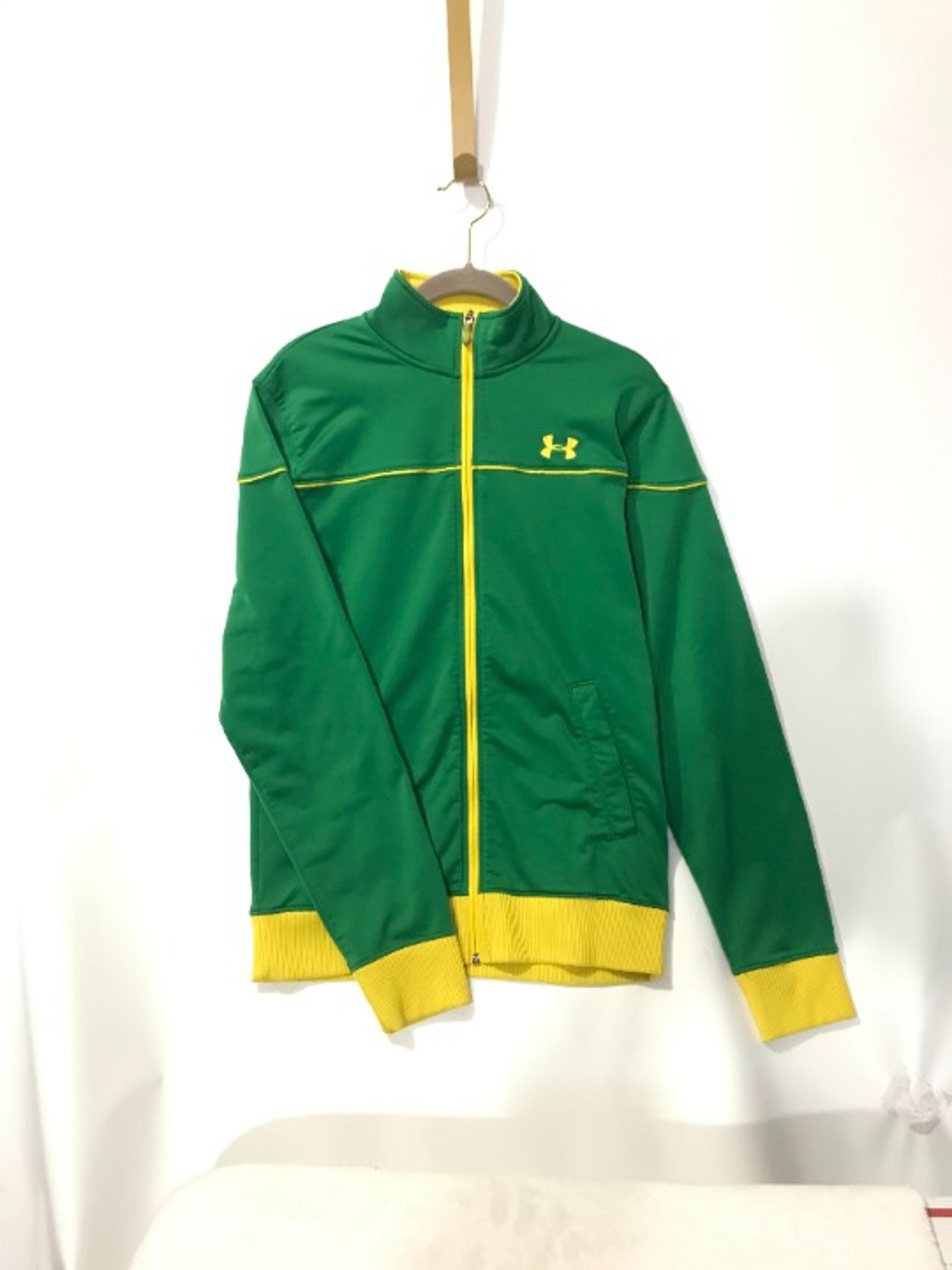 Under Armour UA Strength Track Men's Jacket Green and Yellow Medium Long Sleeve