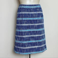 Tory Burch Tweed Striped Pencil Skirt