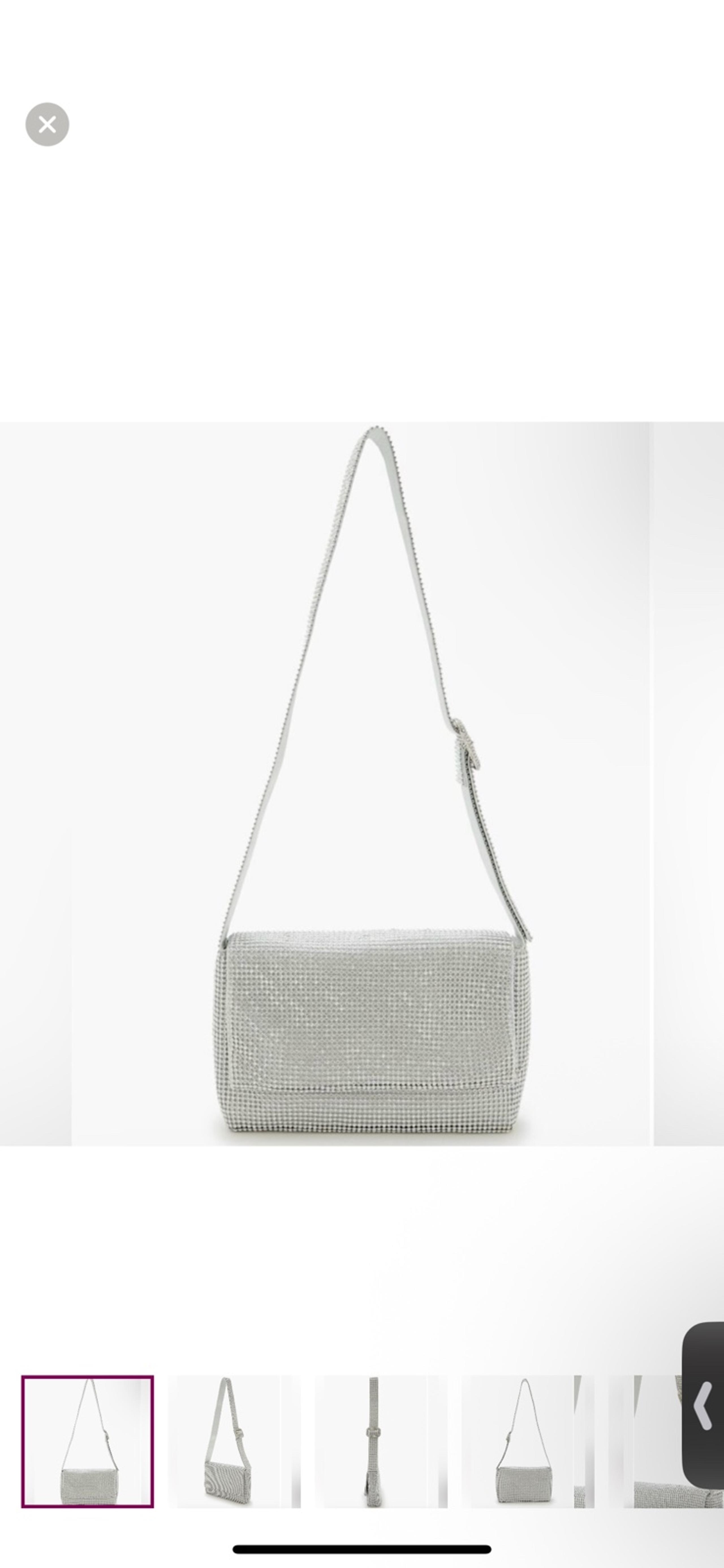 Forever 21 Elegant Rhinestone Silver Shoulder Bag