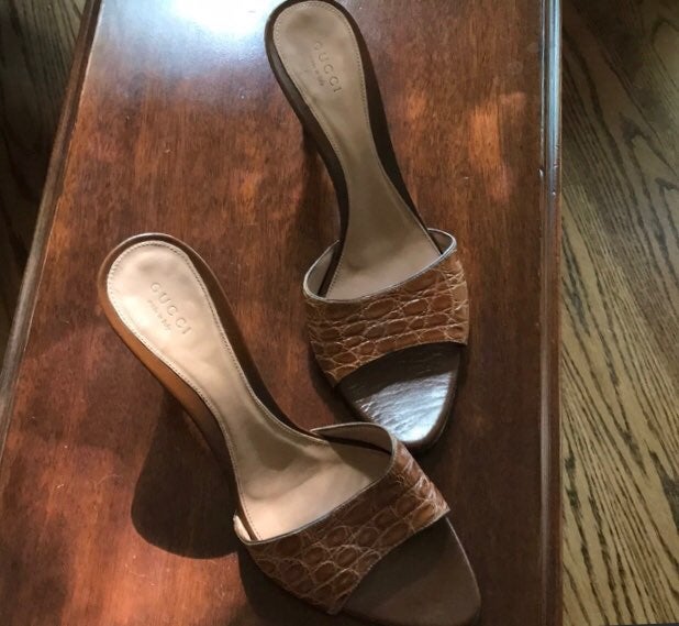Gucci Brown Leather Heels