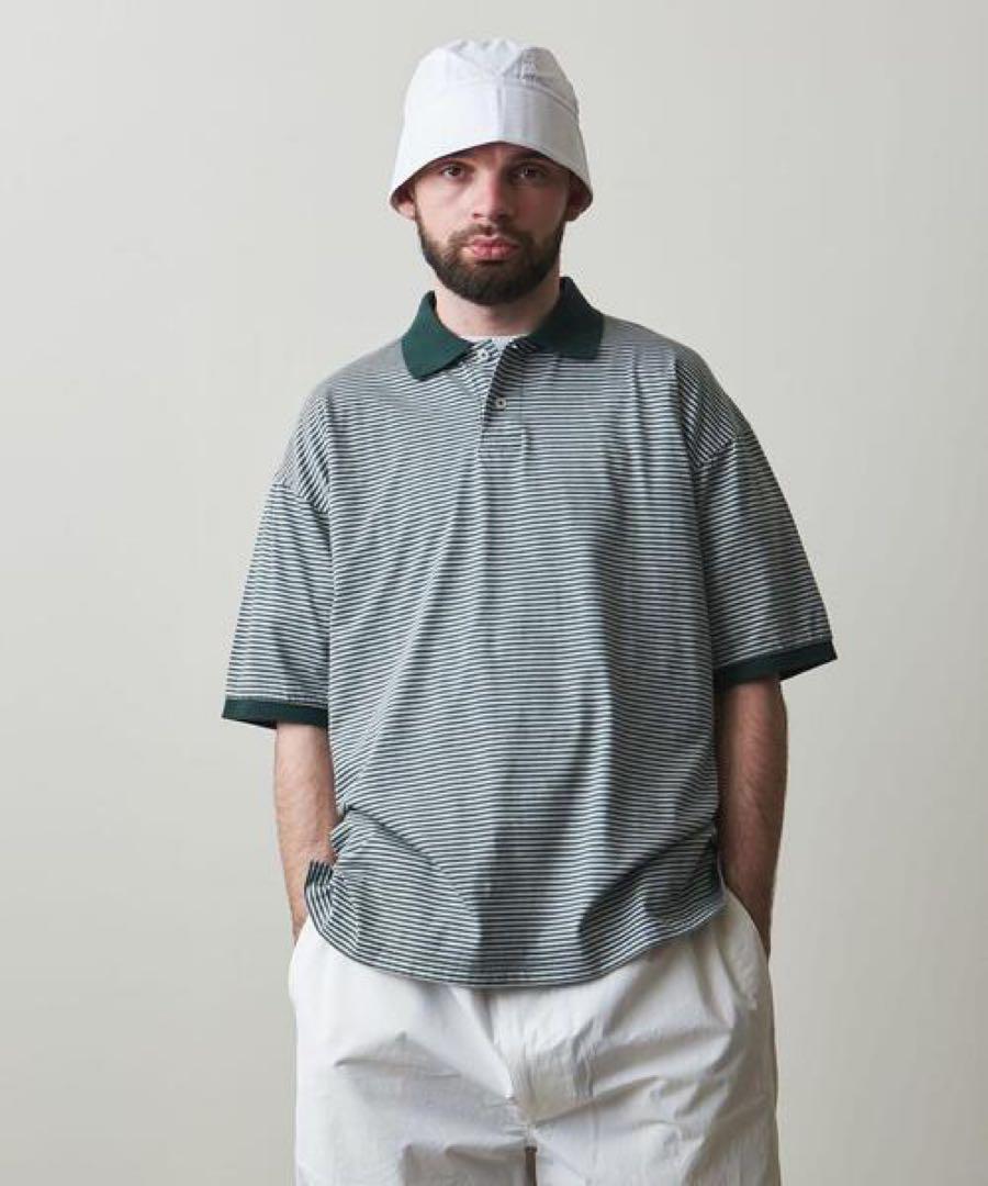 お見舞い Steven Alan SUVIN BORDER POLOSHIRT LOOSE トップス