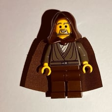 LEGO Star Wars Jedi Knight Bob Dark Gray Tunic Brown Hood Minifigure (2002)