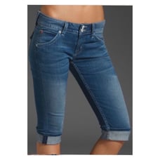 Hudson Jeans Malibu Capri Cuffed Denim Sz 25 Medium Washed