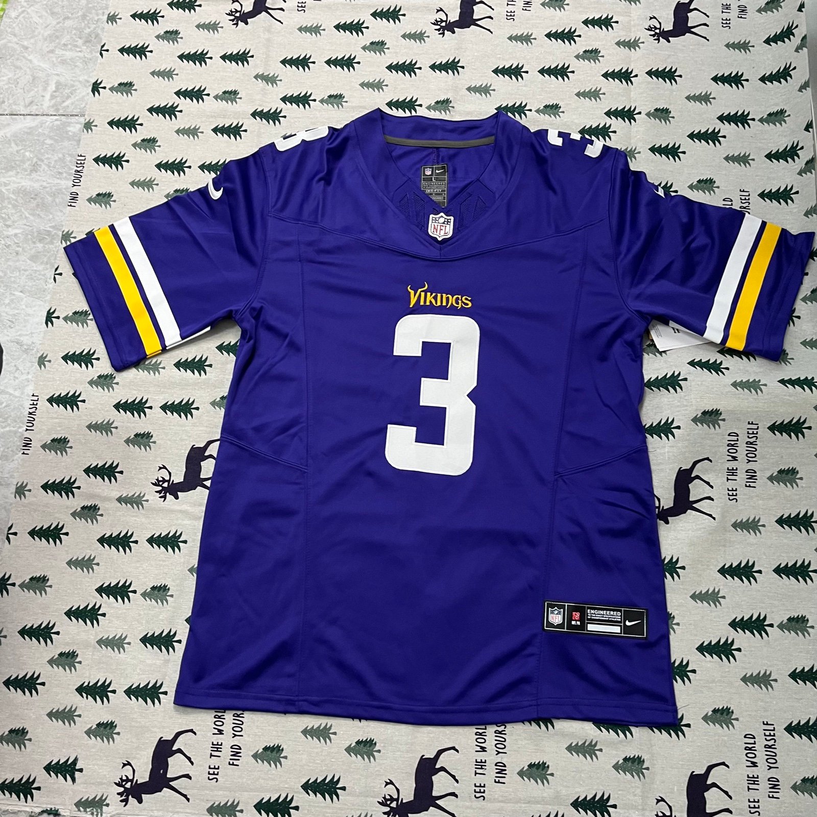 Youth Minnesota Vikings Jordan Addison Nike Purple Team Player Game Jersey