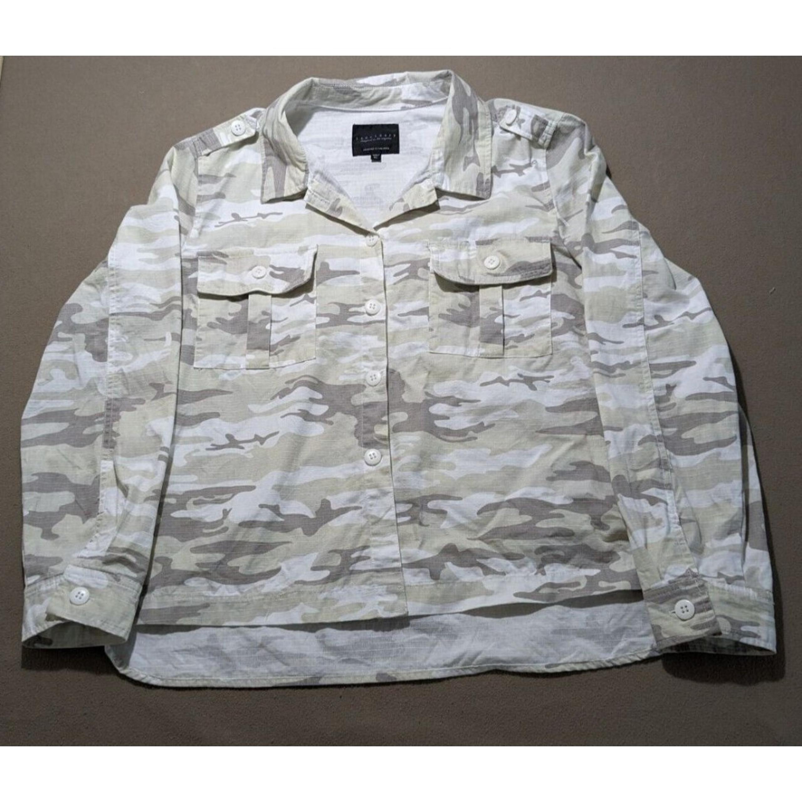 Sanctuary Women's Camo military style shirt jacket shacket neutral XL