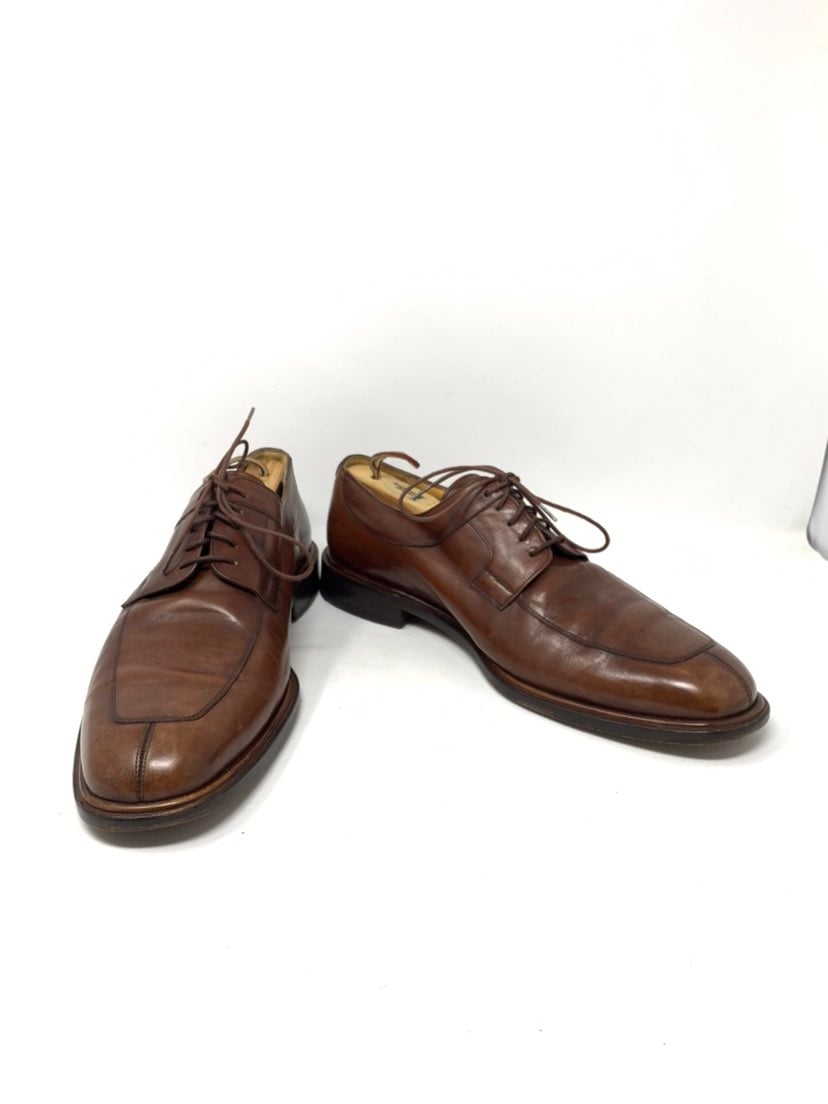 Shoes men Mezlan Brussels Derby Split toe calfskin leather brown