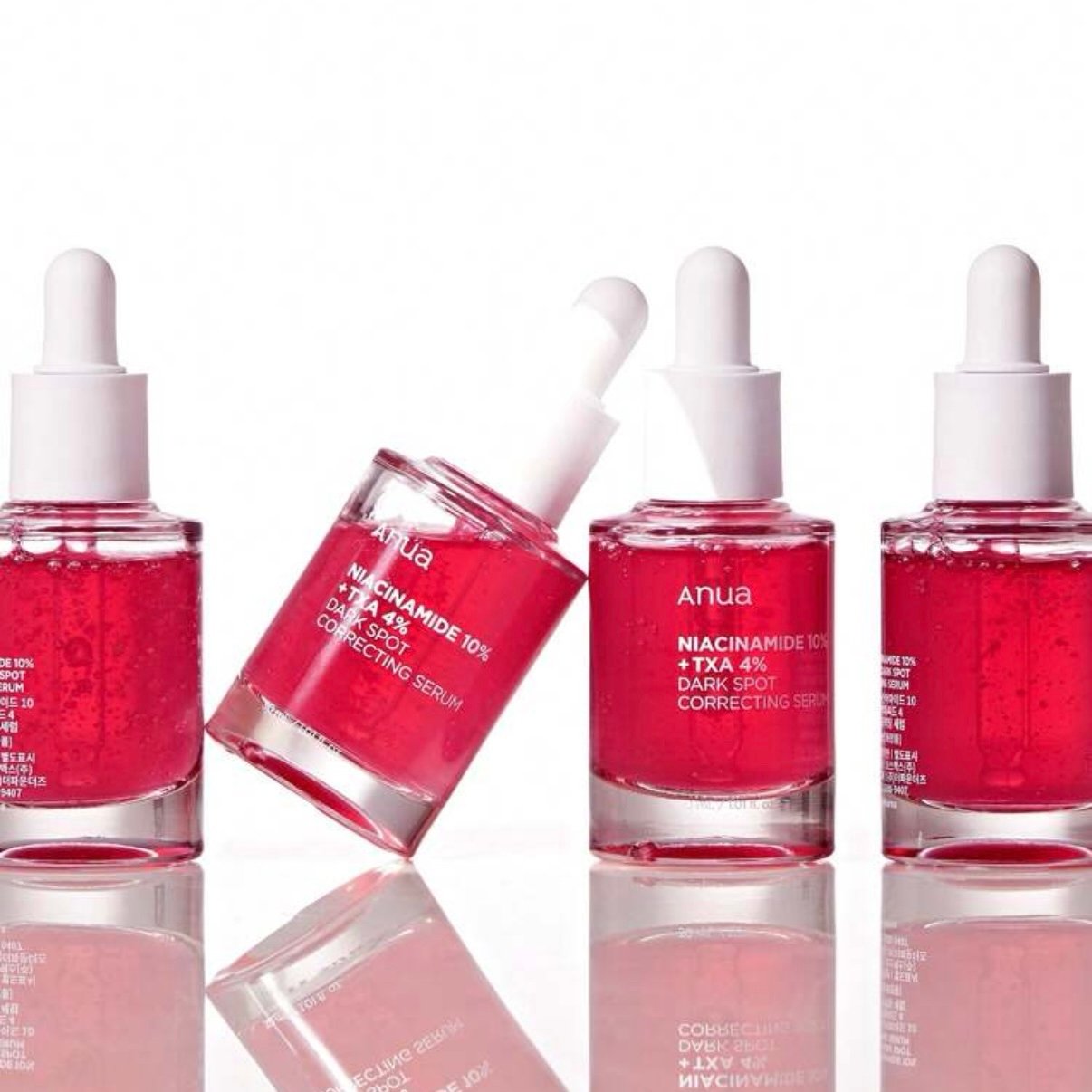 4pcs Red Bottle Rose Polypeptide Nicotinamide Serum – 30ml Each