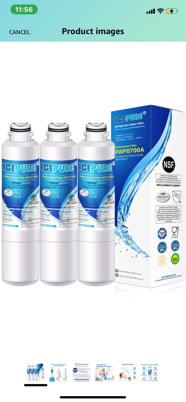 ICEPURE Samsung Water Filter 3PACK