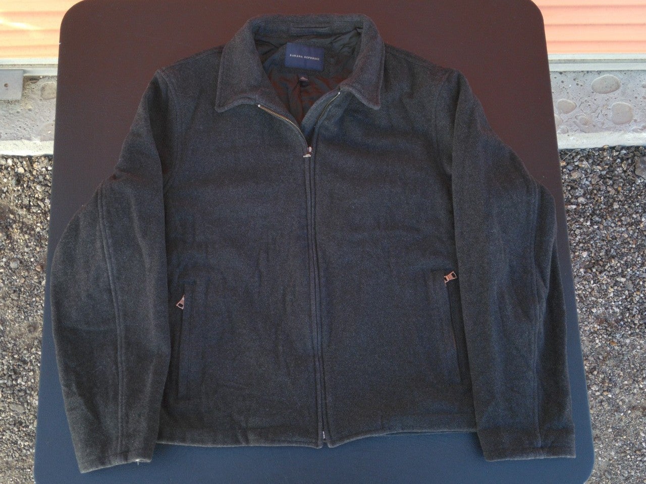 Banana Republic black wool cashmere jacket coat XL