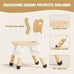 Kids Table and Chairs Set Height Adjustable Children Play Table Multi Activity