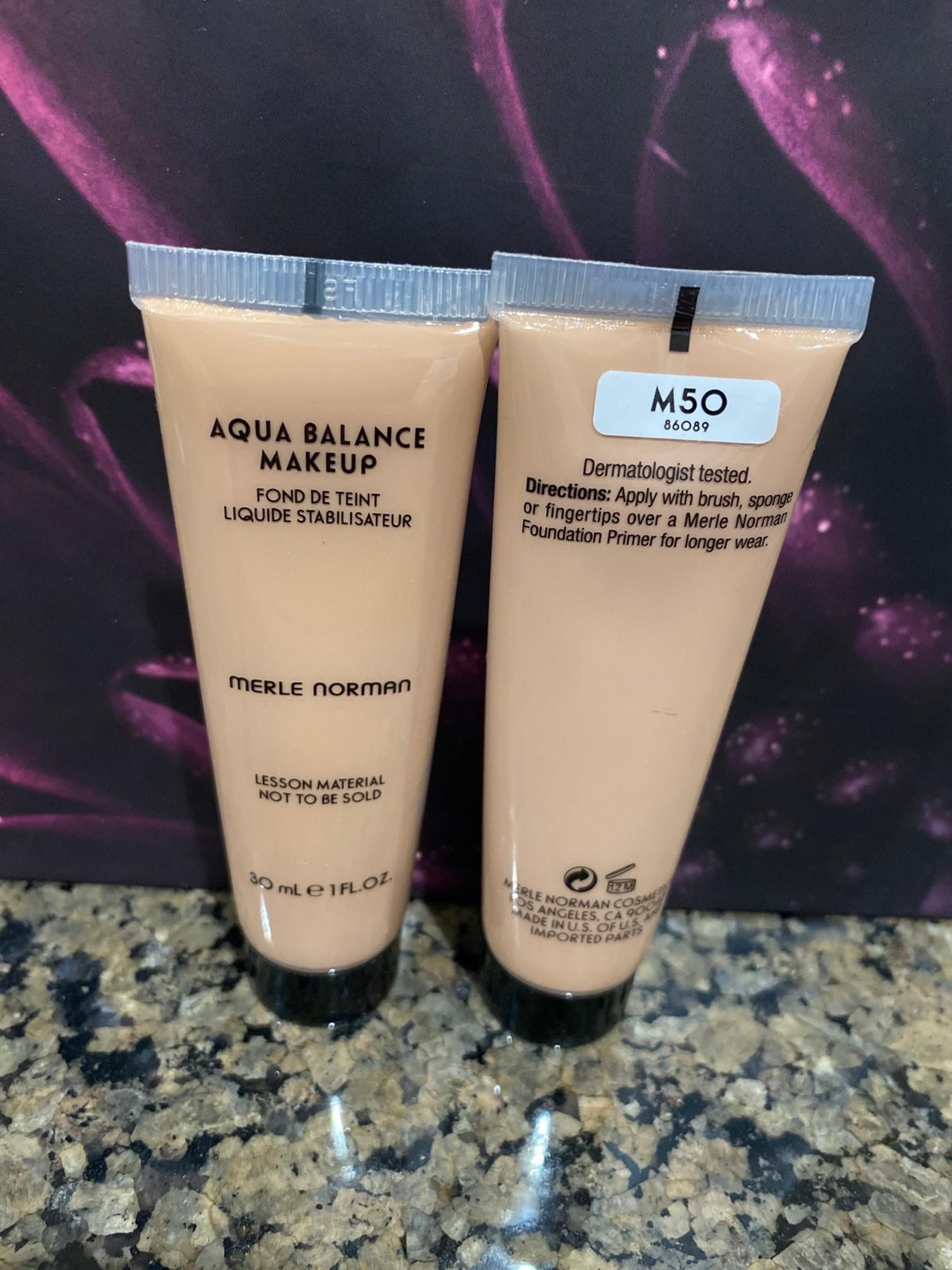 2 Merle Norman Aqua Balance Makeup in M50