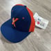Vintage New Era New York Knicks Hat Snapback NEW NBA Blue Orange Wool Cap
