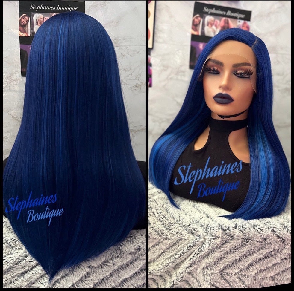 Human Hair blended lace front wig