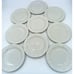 Vtg Tabletops Unlimited Fruit De Blanc Embossed Set Of Nine 7.5 Salad Plates