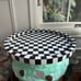 15” Round Checkered Tray