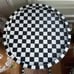 15” Round Checkered Tray