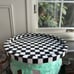 15” Round Checkered Tray