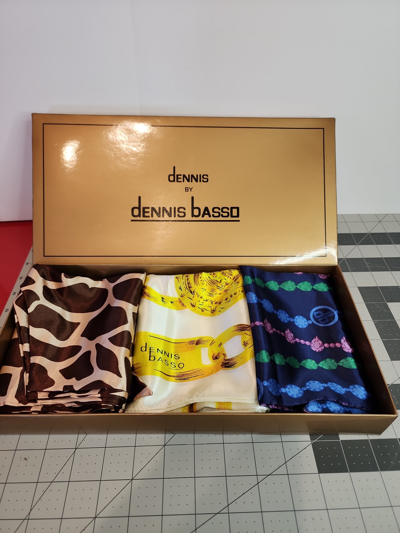 DENNIS By DENNIS BASSO Set of 3 Dress Scarves Gift Box