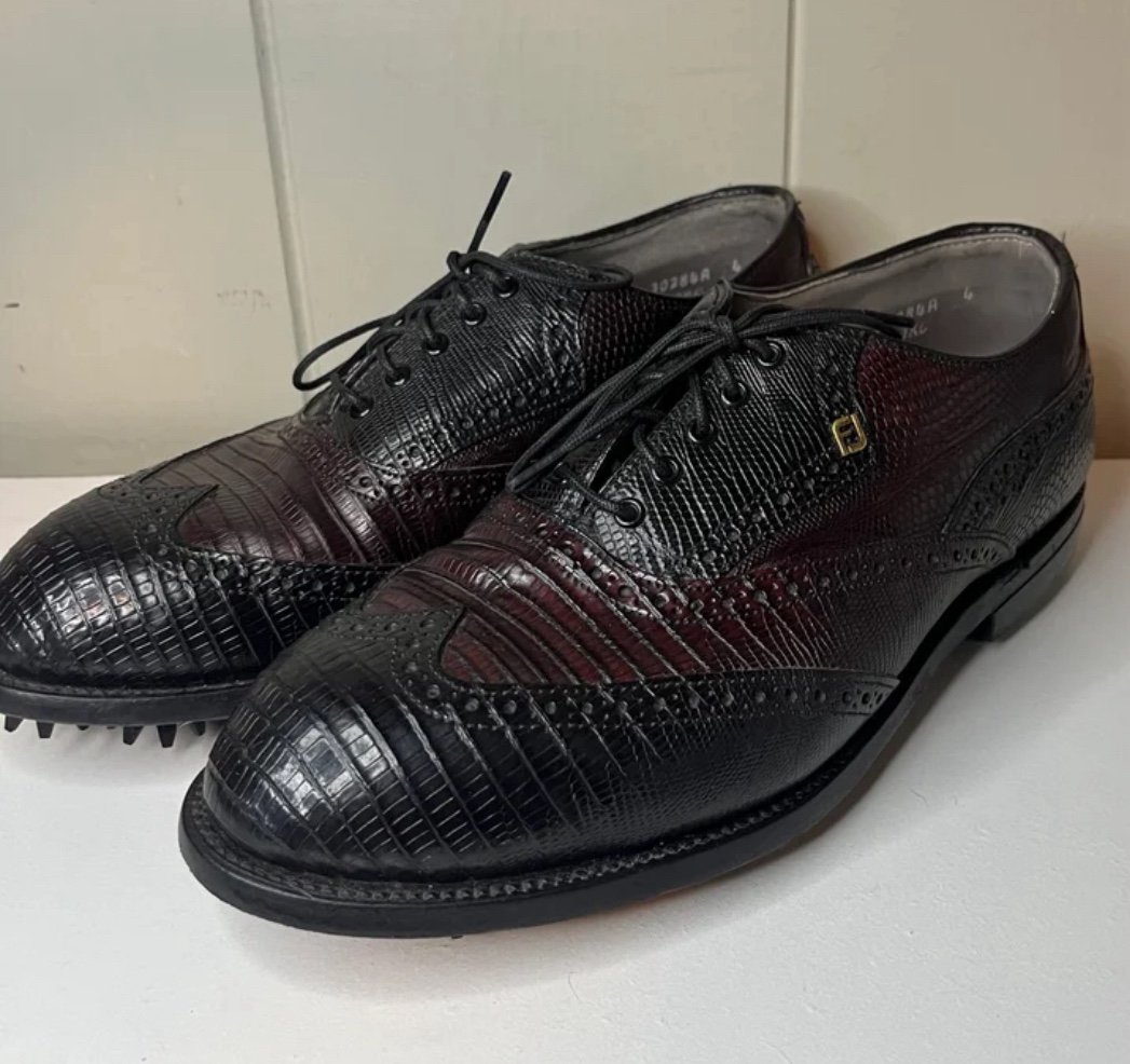 RARE Exotics Footjoy Classics Mens Golf tegu lizard