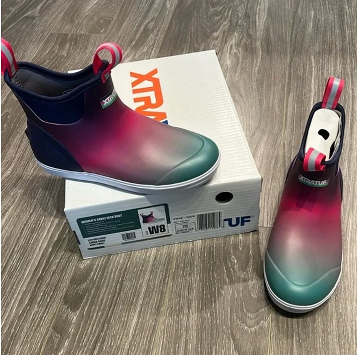XTRATUF Ankle Deck Boot Purple Aurora Size 8 NEW
