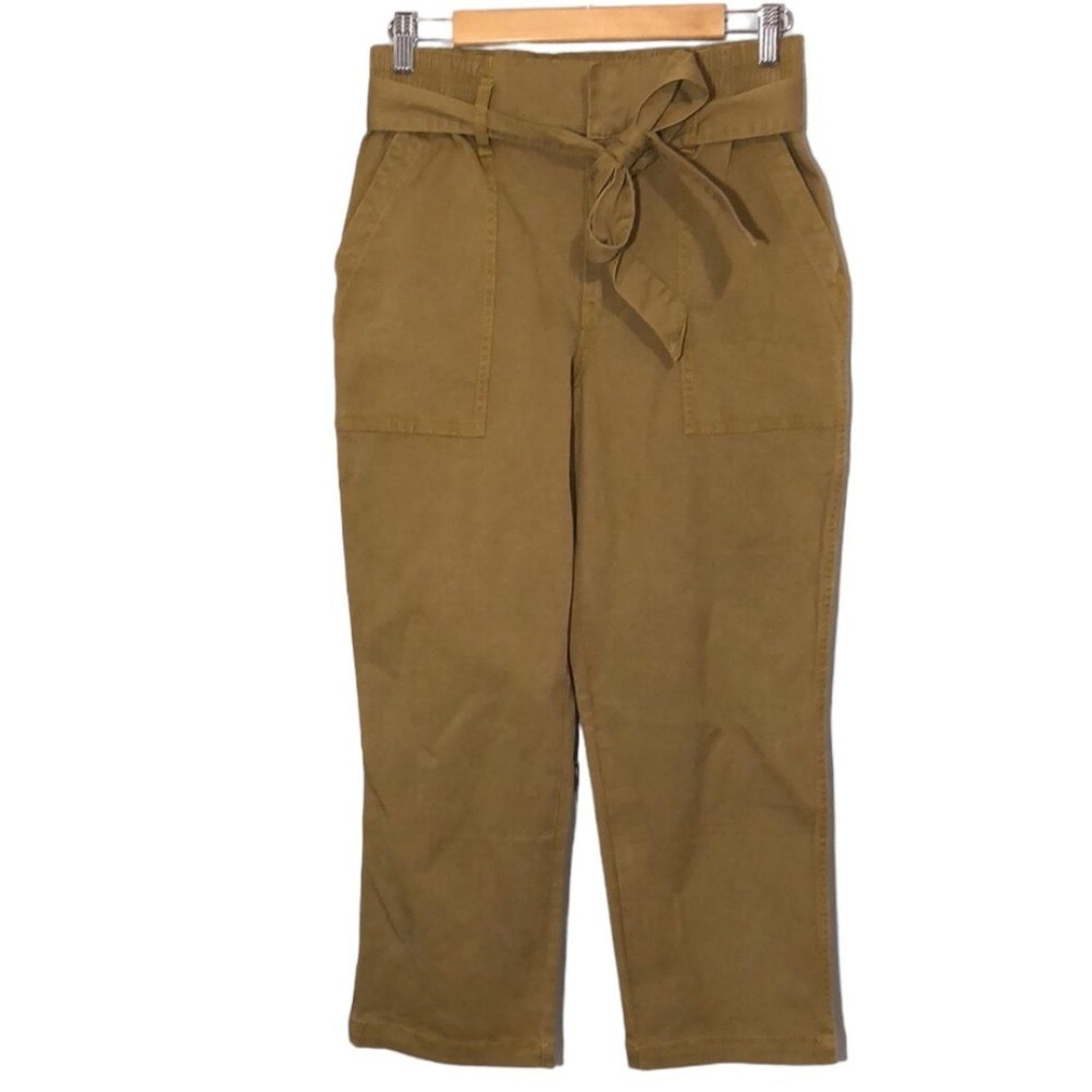 CABI | Women’s Cumin High Rise Belted Cropped Discovery Trouser Pants size 4
