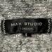 Max Studio Sweater Vest Women Medium Gray Preppy Casual Tie Sides Wool Blend