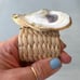 Set of 4 oyster shell napkins rings handmade NEW