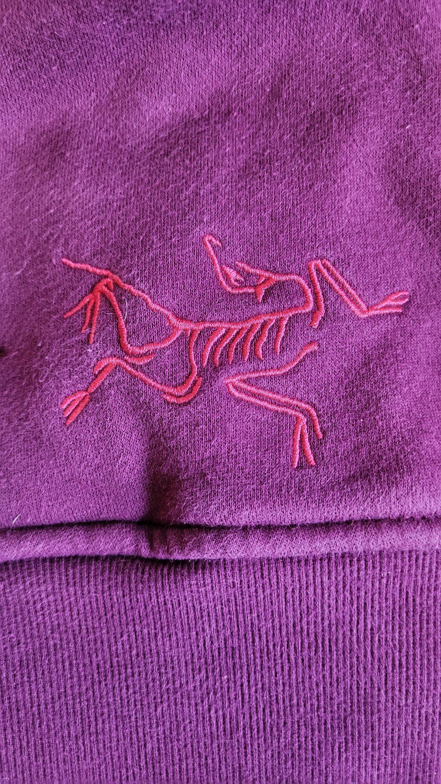Vintage ARC'TERYX dark purple pullover Hoodie women's size S/P with high neck