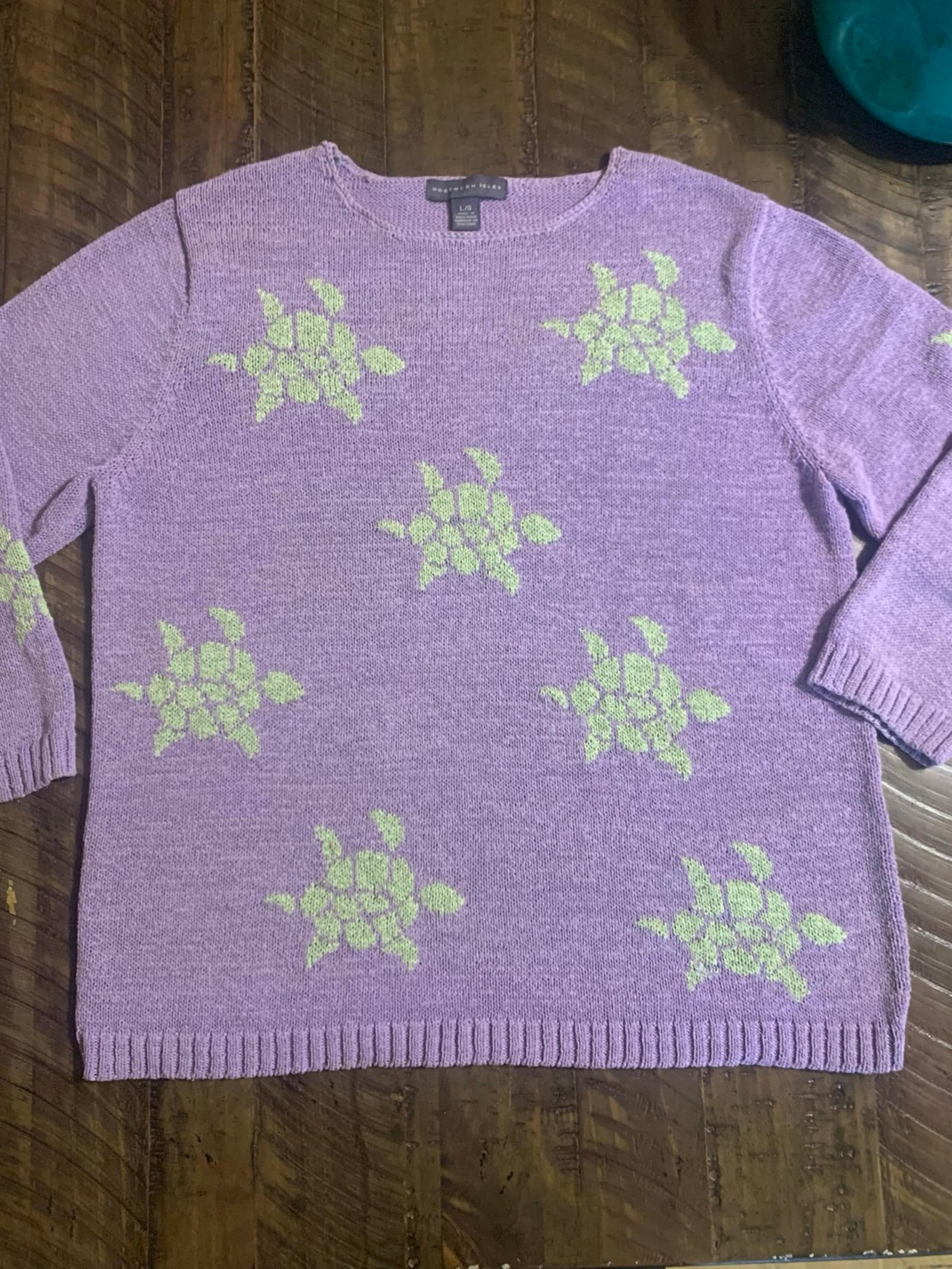 Northern Isles Womens Sweater Turtles Large Vintage 90s