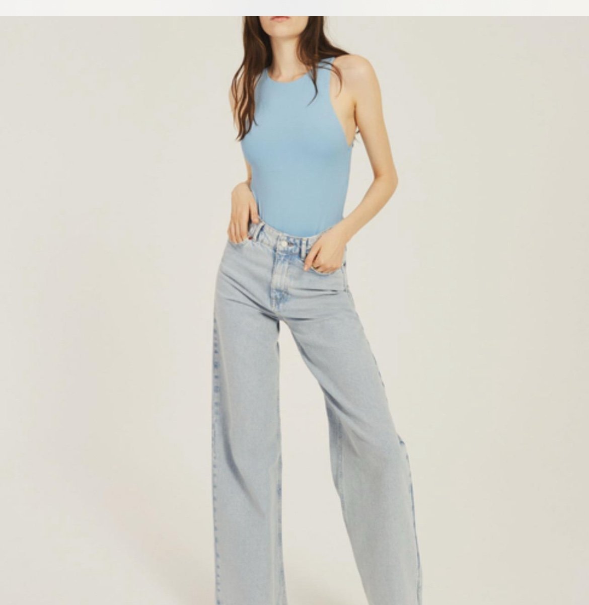 Zara Babyblue Halterneck BodySuit