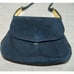 I. Magnin by Anna Reich Purse Vintage Black Suede Gold Detail