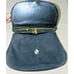 I. Magnin by Anna Reich Purse Vintage Black Suede Gold Detail