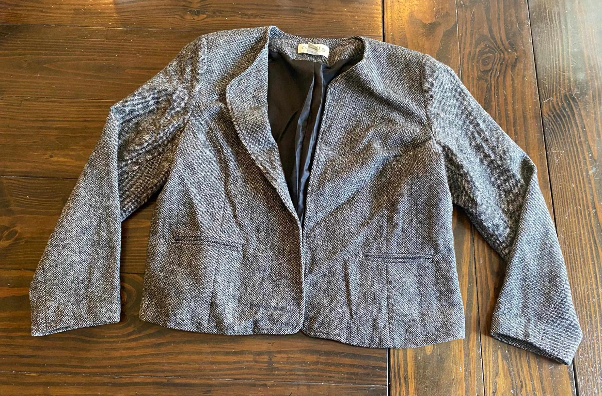 Orvis Women's 100% Wool Open Front Blazer sport work Jacket size 18