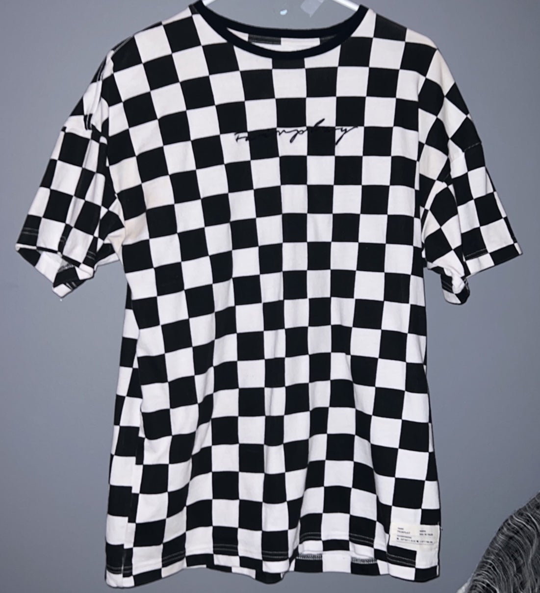 FAIRPLAY Latore Black & White Checkered Tee