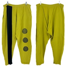 Fetish Blues (L) (34) Men's American VINTAGE 90's Yellow Black Loose Fit Pants