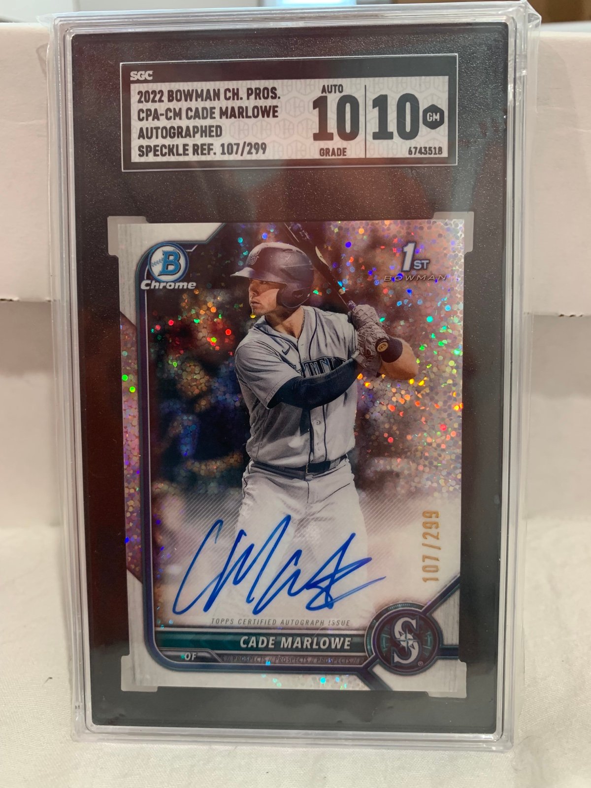 Cade Marlowe 2022 1St Bowman Chrome Auto SGC 10/10