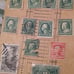 One cent Franklin and Washington stamps