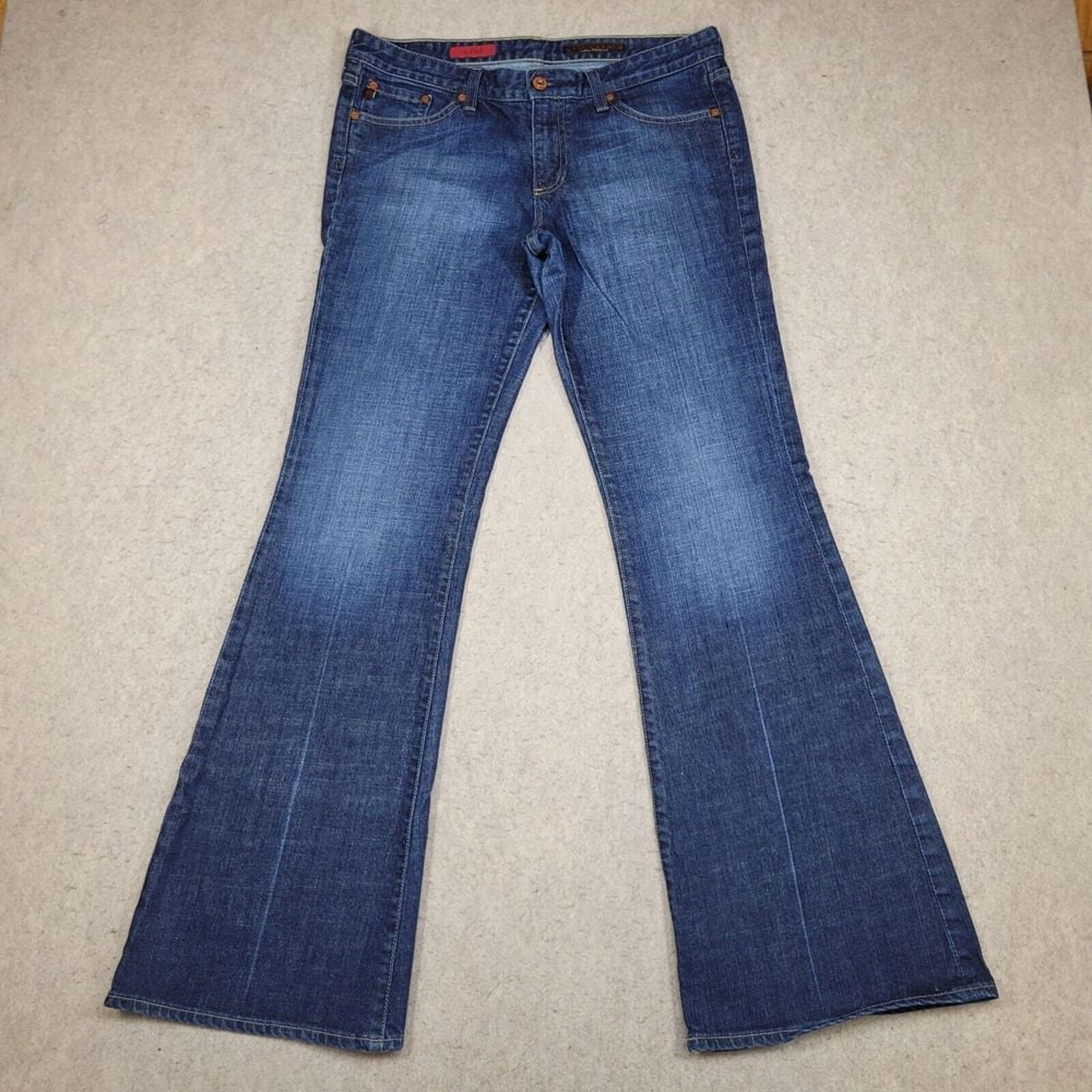 AG Adriano Goldschmied The Club Jeans Size 25 Dark Wash Stretch Denim Flare USA