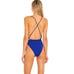 NWOT Maaje Reversible Royal Blue Safari Plunge One Piece Swimsuit Size Medium