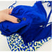 NWOT Maaje Reversible Royal Blue Safari Plunge One Piece Swimsuit Size Medium