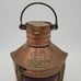 Vintage Tung Woo Copper Nautical Oil Ship PORT Red Glass Globe Hanging Lantern