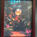 Tropical Jungle Disco Ball Greenhouse Plants Framed Canvas Print Boho Wall Art