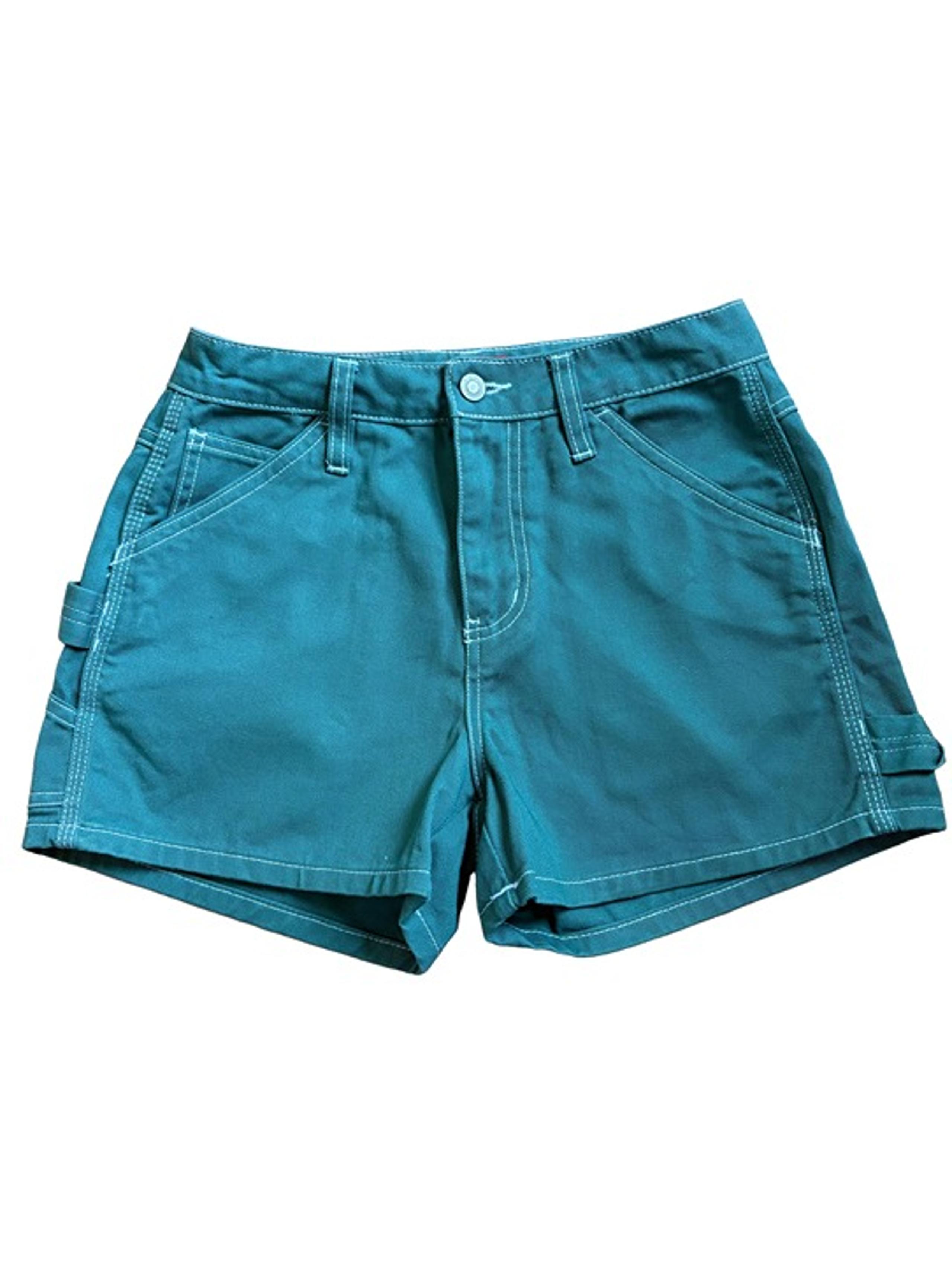 Dickies Carpenter Shorts Women's Size 1/25 Green 100% Cotton High Rise