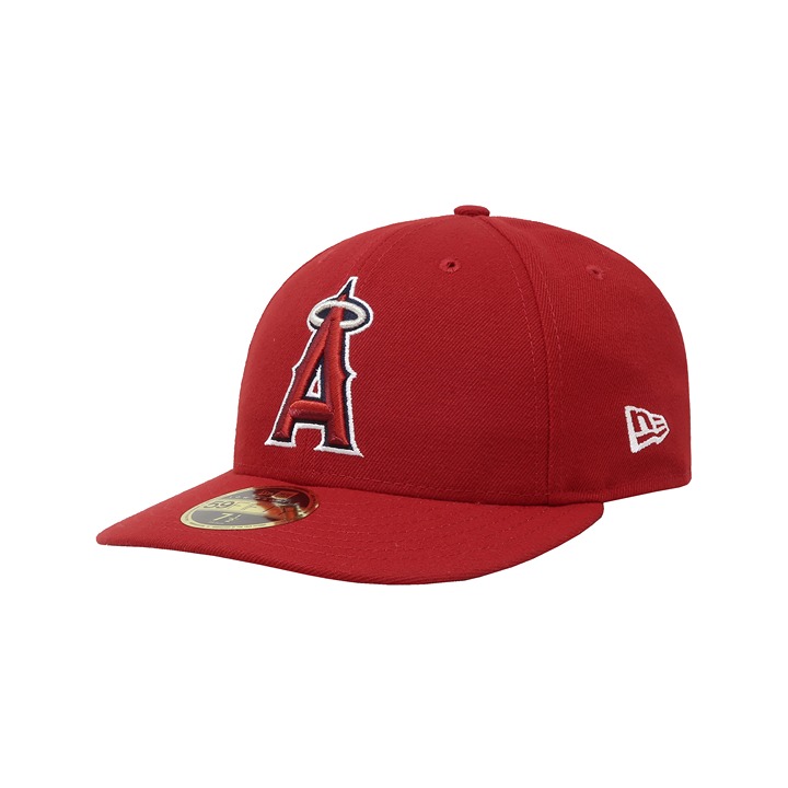 New Era 59Fifty Men's Los Angeles Angels Basic Red Low Profile Fitted Cap Size 8