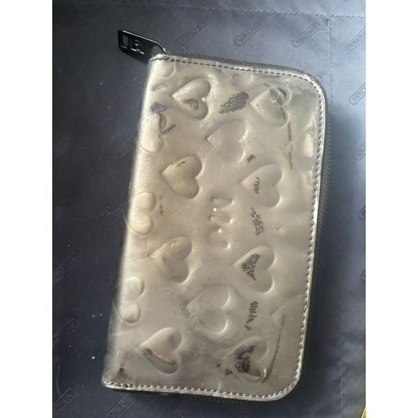 Marc Jacobs id holder checkbook money purse Hearts Zippered Clutch Wallet y2k