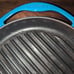 Le Creuset Blue Enameled Round Griddle Pan