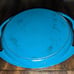 Le Creuset Blue Enameled Round Griddle Pan